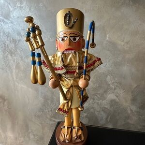 Steinbach Numbered Gold Egyptian Pharaoh Nutcracker